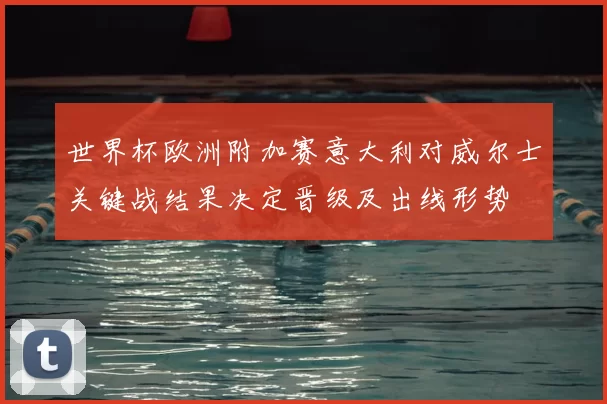 世界杯欧洲附加赛意大利对威尔士关键战结果决定晋级及出线形势