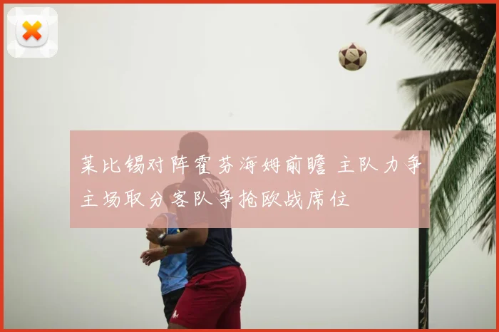 莱比锡对阵霍芬海姆前瞻 主队力争主场取分客队争抢欧战席位