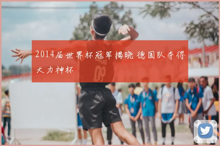 2014届世界杯冠军揭晓 德国队夺得大力神杯